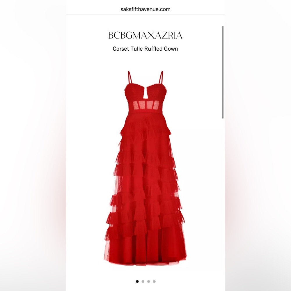BCBG CORSET TULLE GOWN